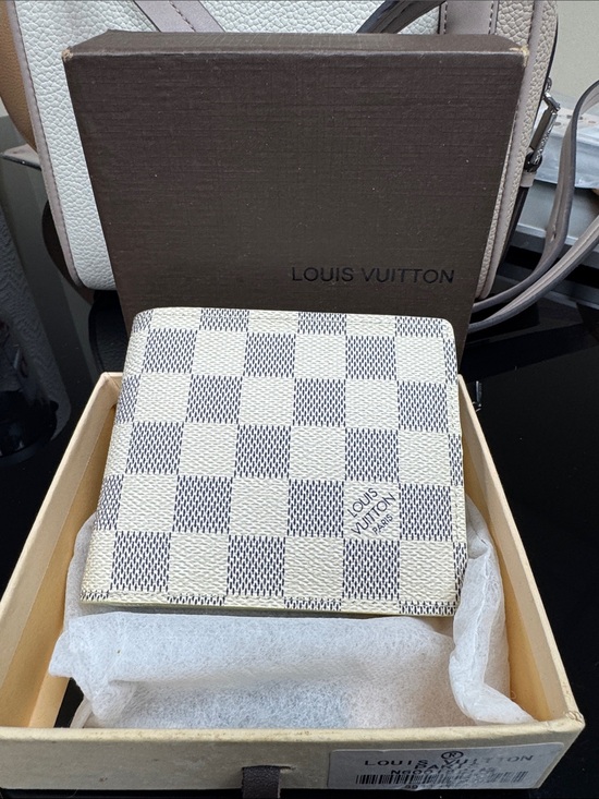 Louis Vuitton Handbags - Louis Vuitton Damier Azur Canvas White and Blue Check Bi-Fold Wallet